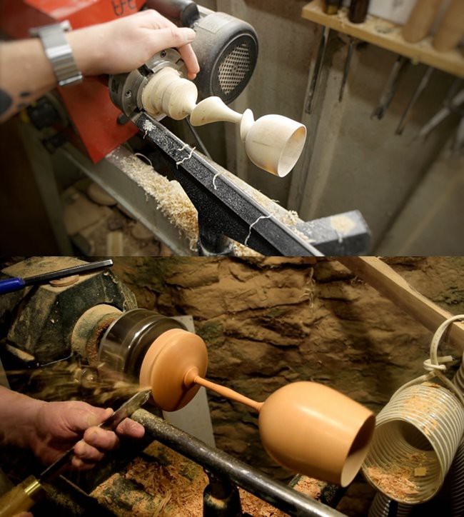 wood turned goblets lathe cnc machine samples (3)